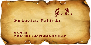 Gerbovics Melinda névjegykártya