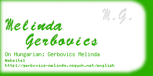 melinda gerbovics business card